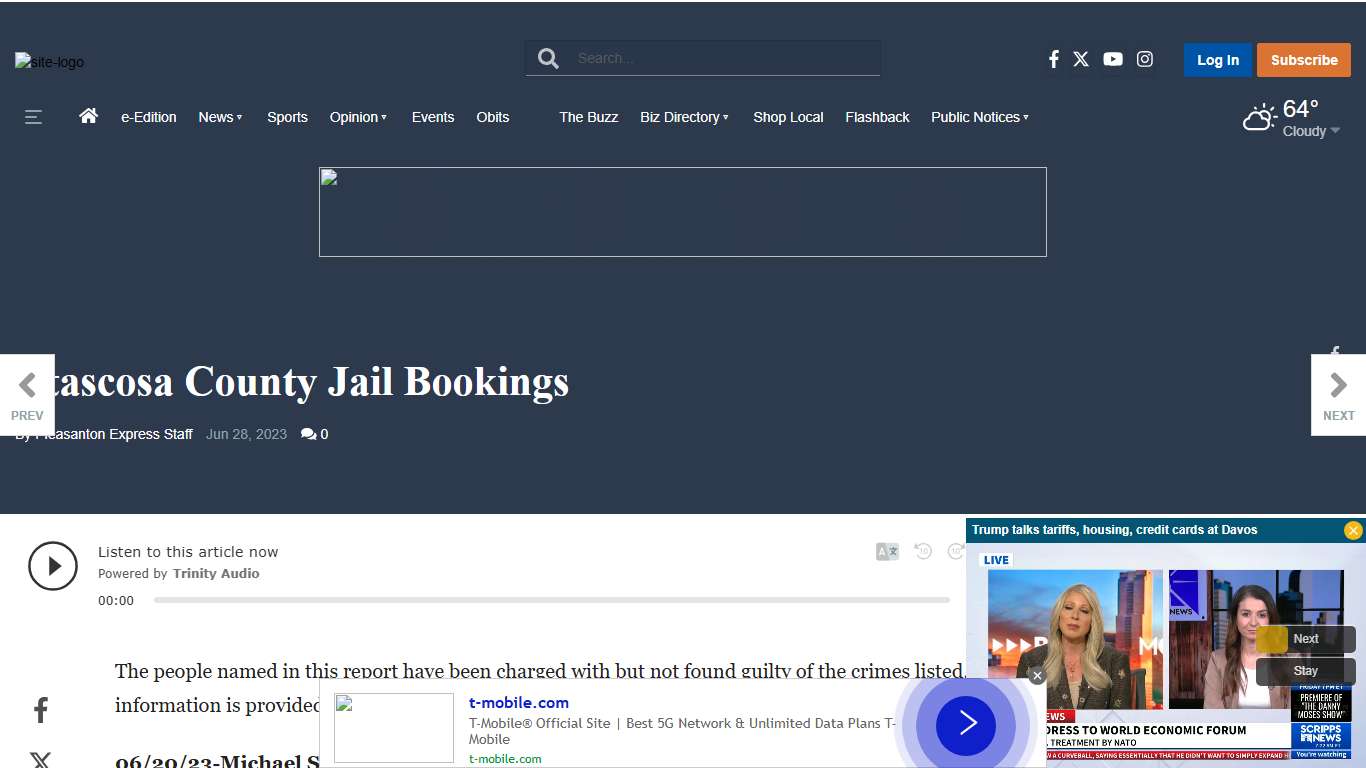 Atascosa County Jail Bookings | News | pleasantonexpress.com